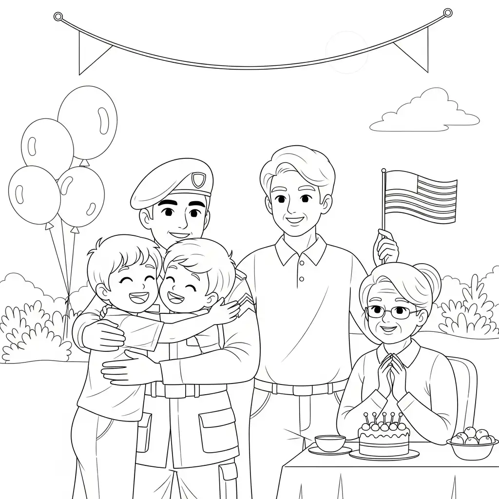 Dia Del Soldado para colorear para descargar