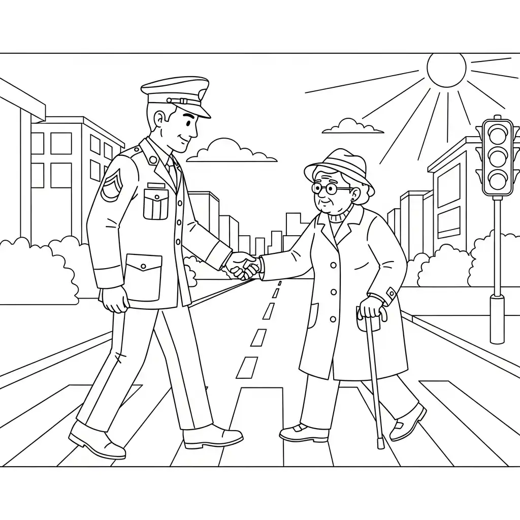 Dia Del Soldado para colorear para niño de 5 años