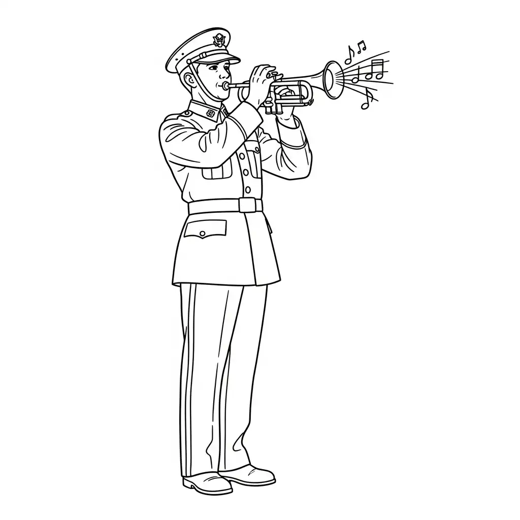 Dia Del Soldado para colorear en línea para niño