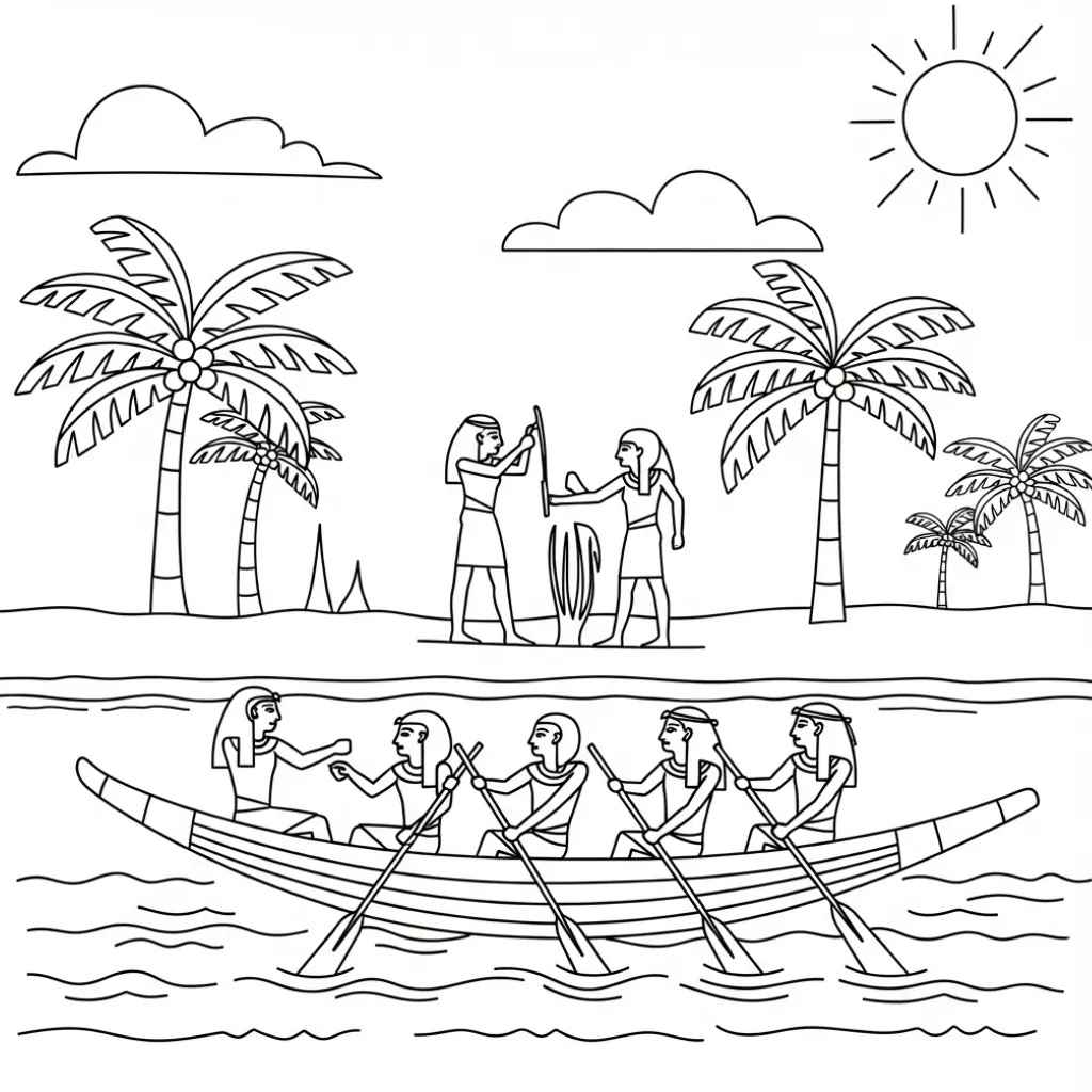 Egipto 1 para colorear para imprimir gratis