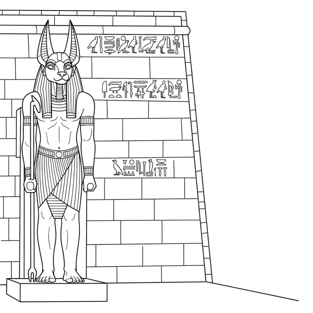 Egipto 11 para colorear para imprimir para niño de 3 años