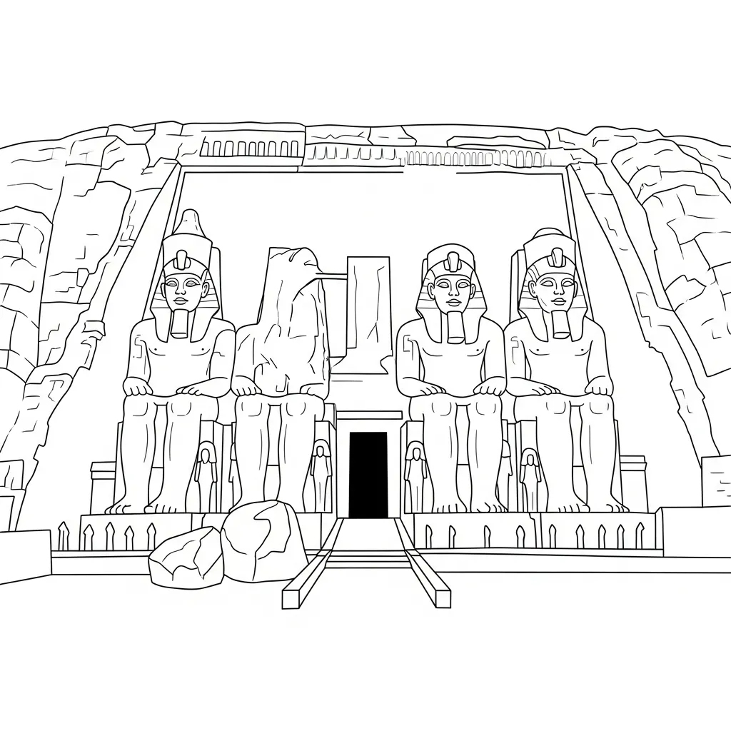 Egipto 12 para colorear y dibujo para imprimir