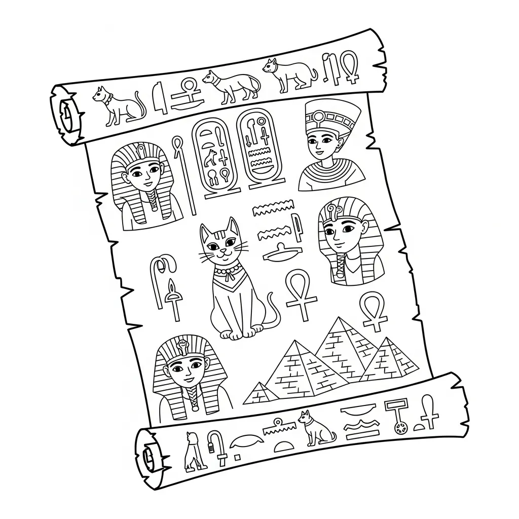 Egipto 14 para colorear en línea gratis