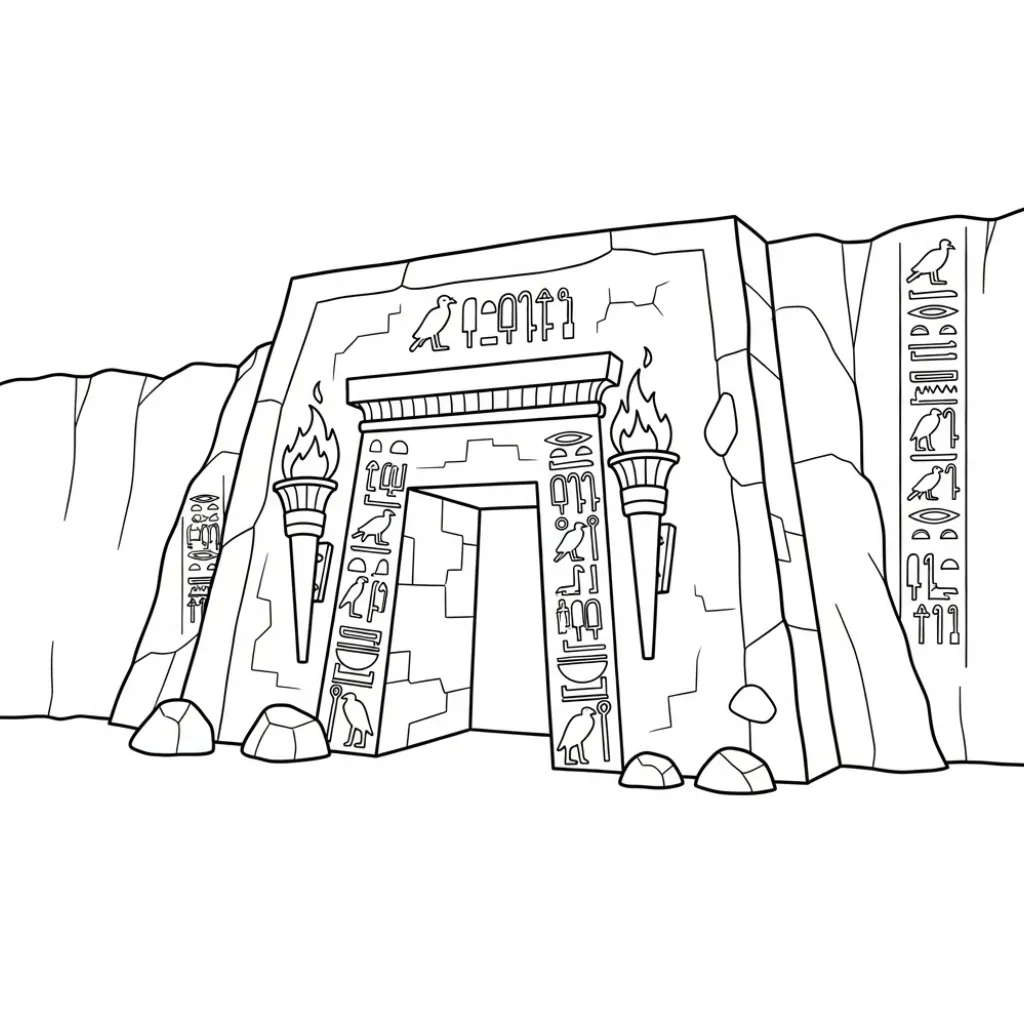 Egipto 16 para colorear para imprimir gratis