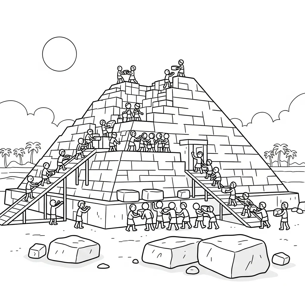 Egipto 2 de niño para colorear para imprimir