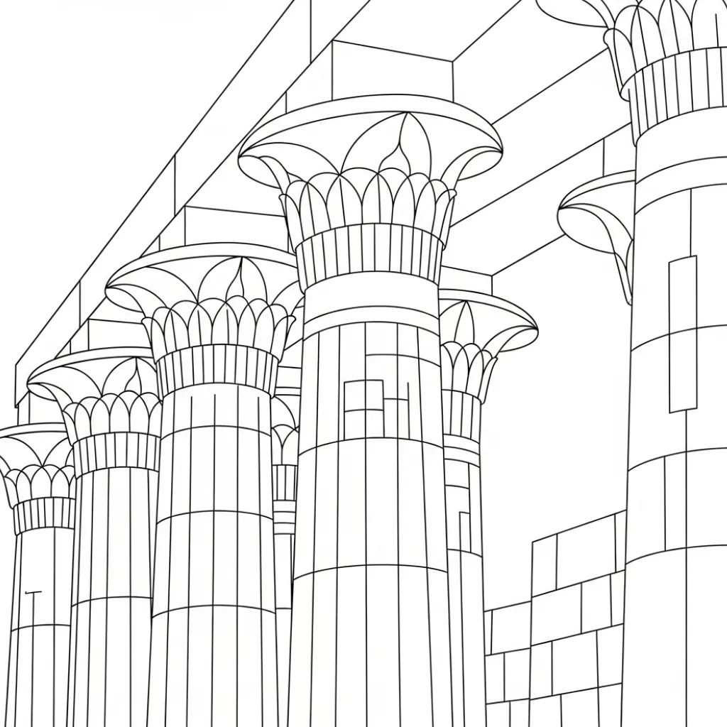 Egipto 3 para colorear gratis en línea