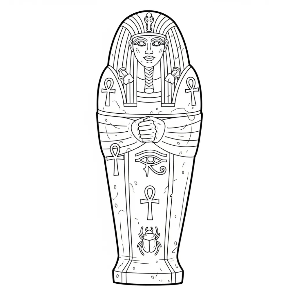 Egipto 4 para colorear para niño de 10 años