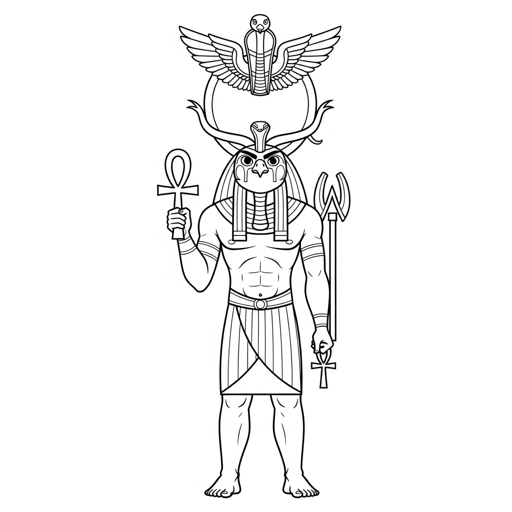 Egipto 6 para colorear para niño de 3 años
