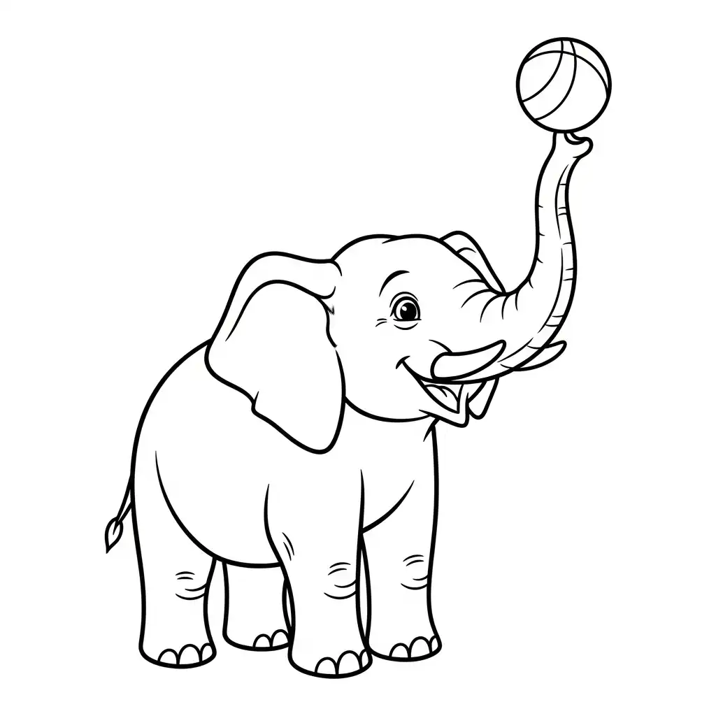 Elefantes para colorear para niño de para imprimir
