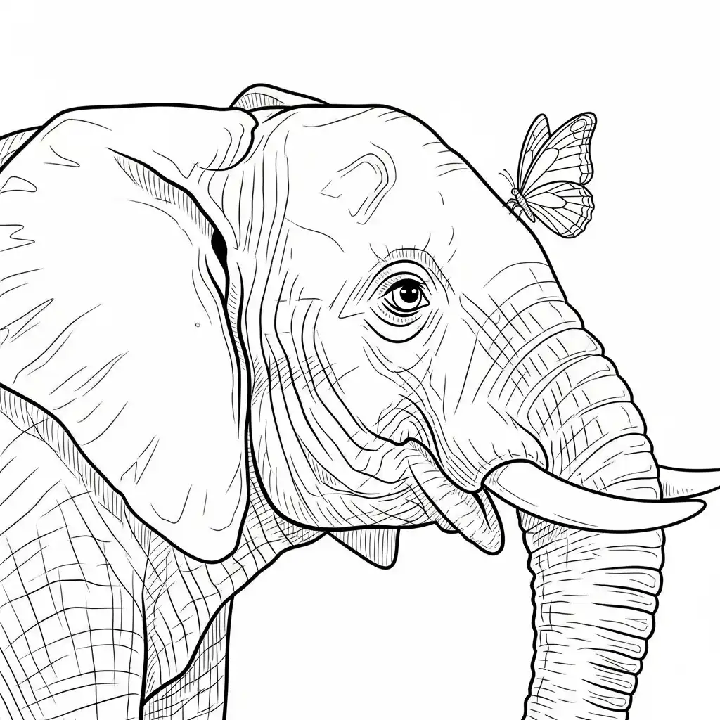 Elefantes para colorear para imprimir kawaii