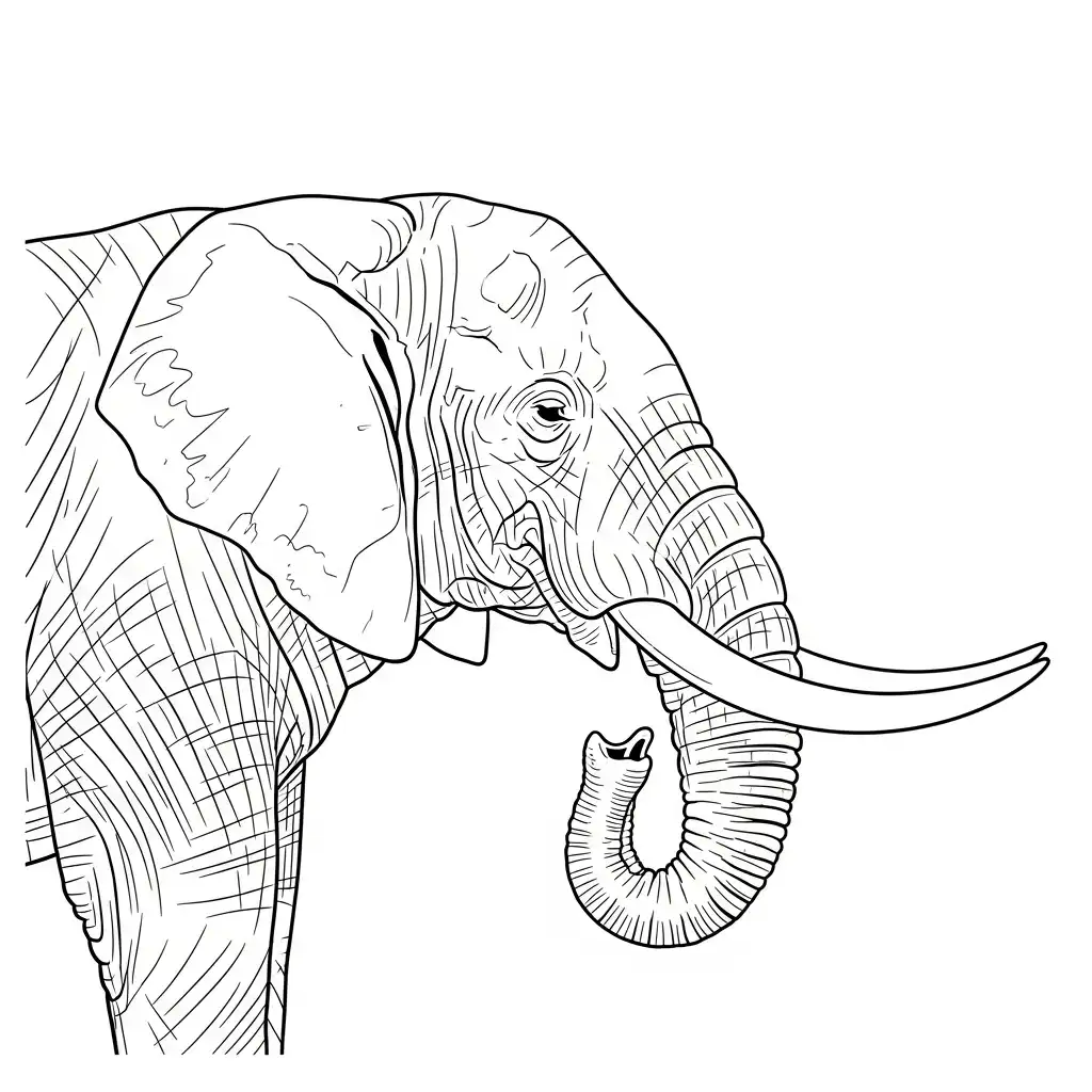 Elefantes para colorear para niño de 7 años