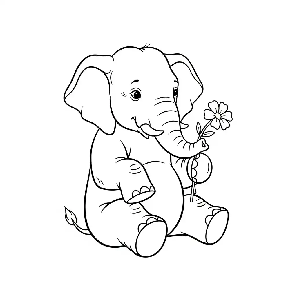 Elefantes para colorear para niño de 10 años