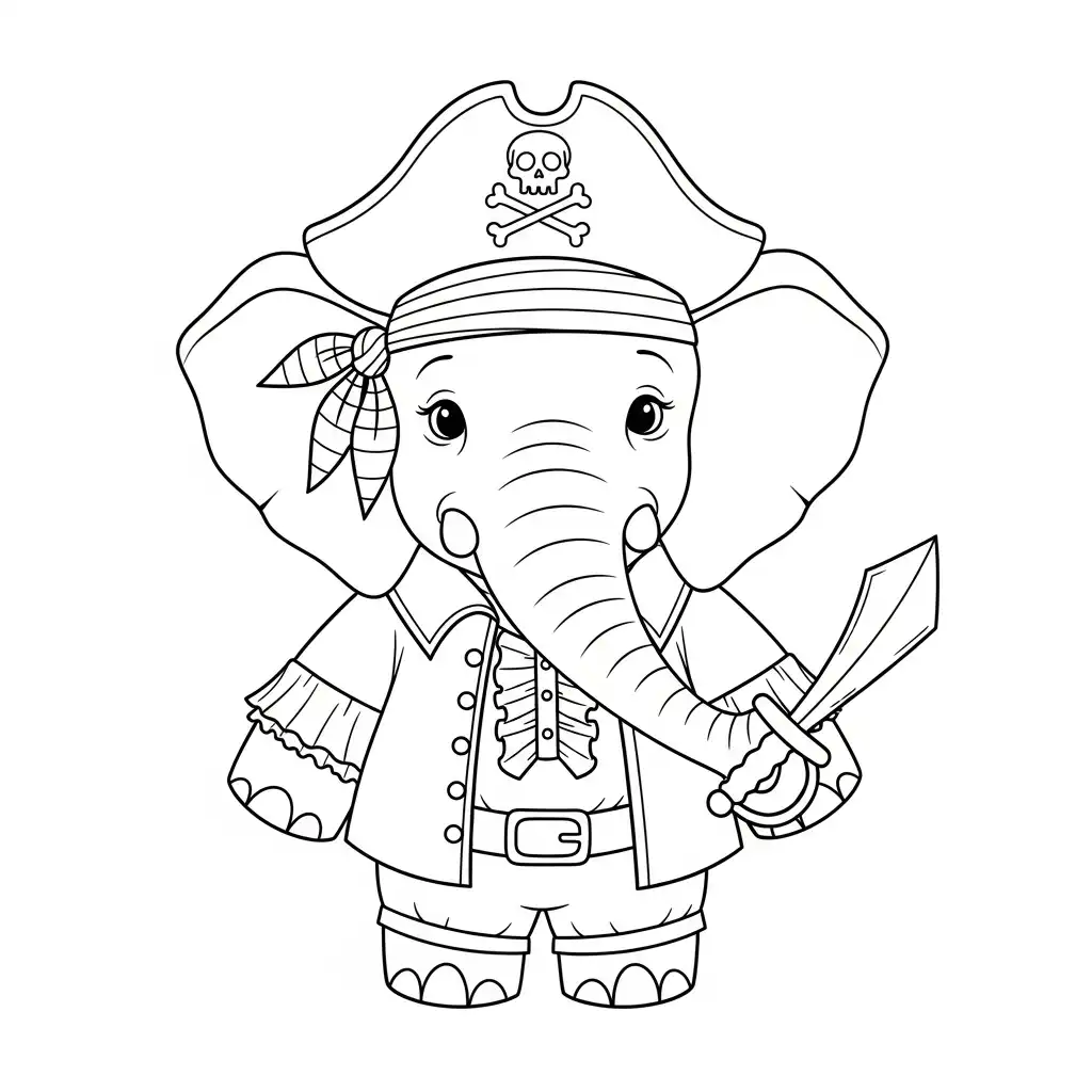 Elefantes para colorear para niño gratis