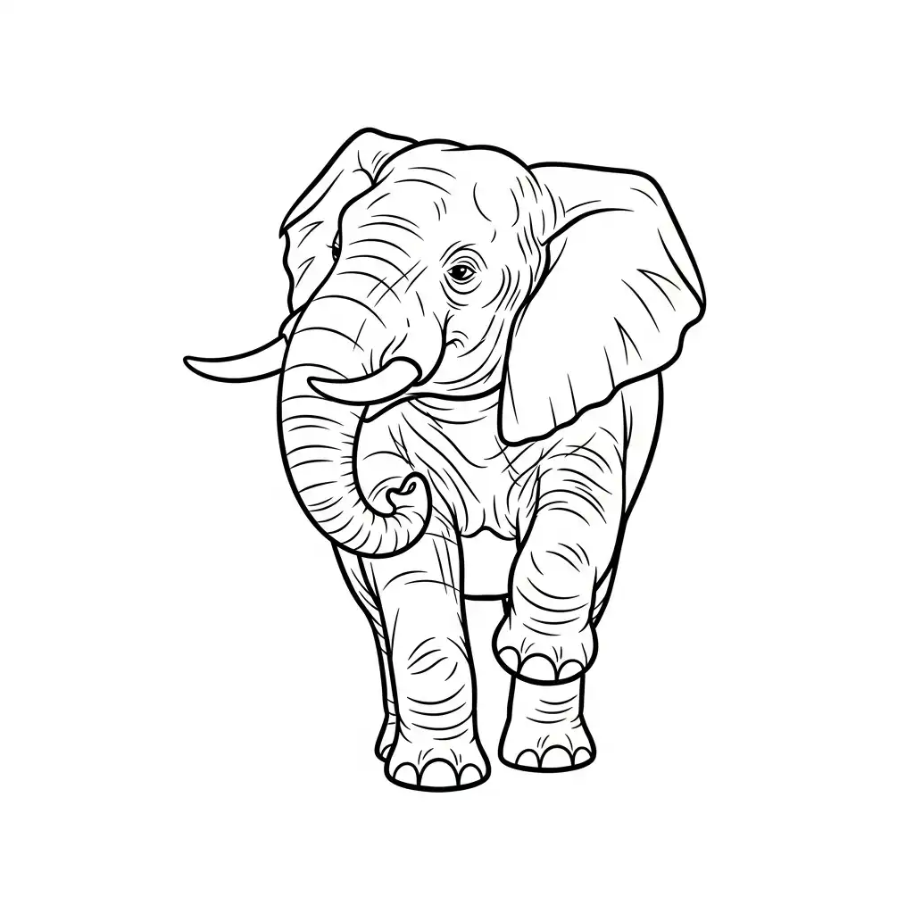 Elefantes para colorear en línea gratis 1