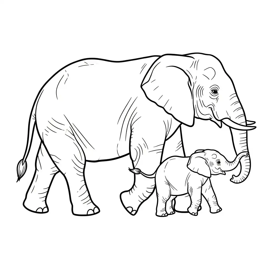 Elefantes para colorear para imprimir para niño de 10 años