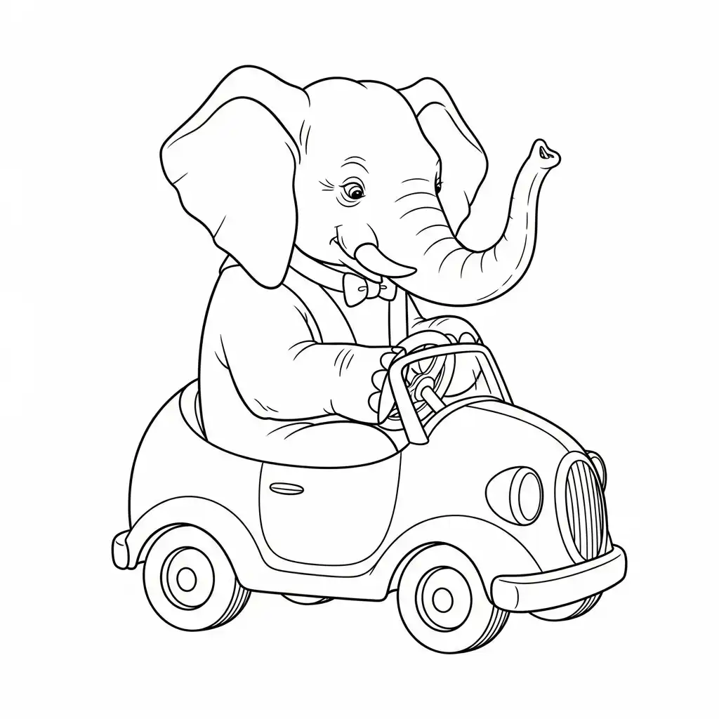 Elefantes para colorear para niño para imprimir