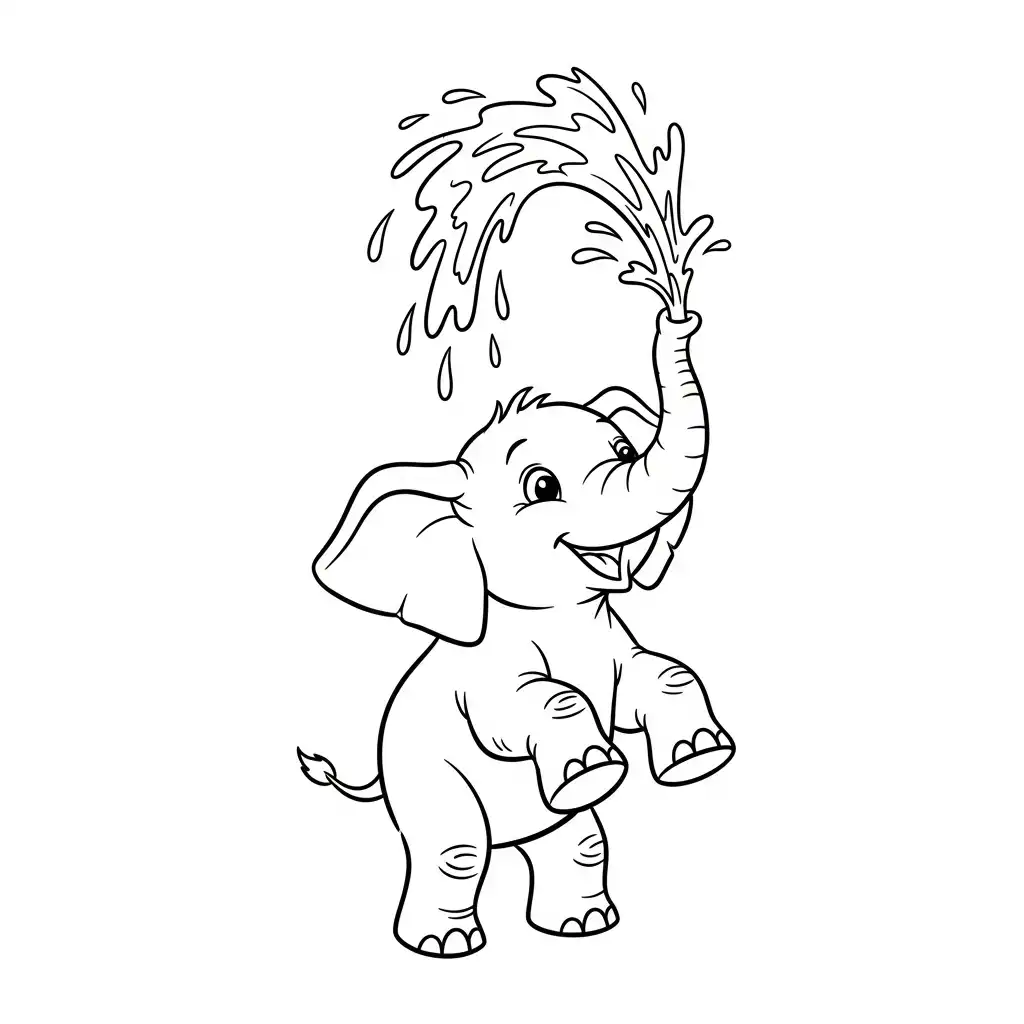 Elefantes para colorear para imprimir gratis 1