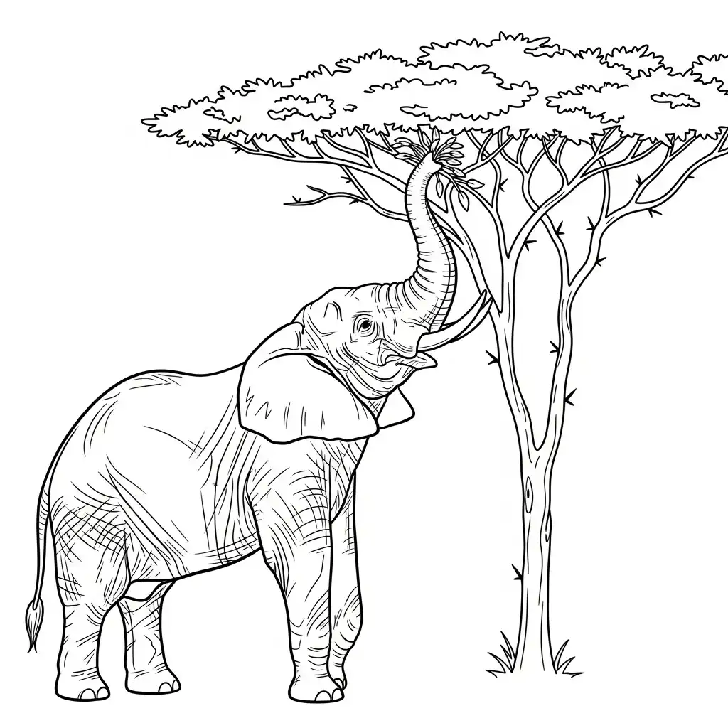 Elefantes para dibujar en línea