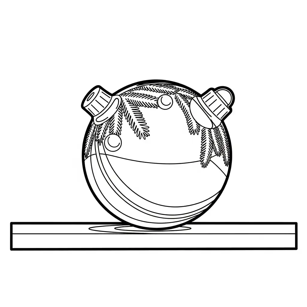 Esfera de Navidad para colorear en línea