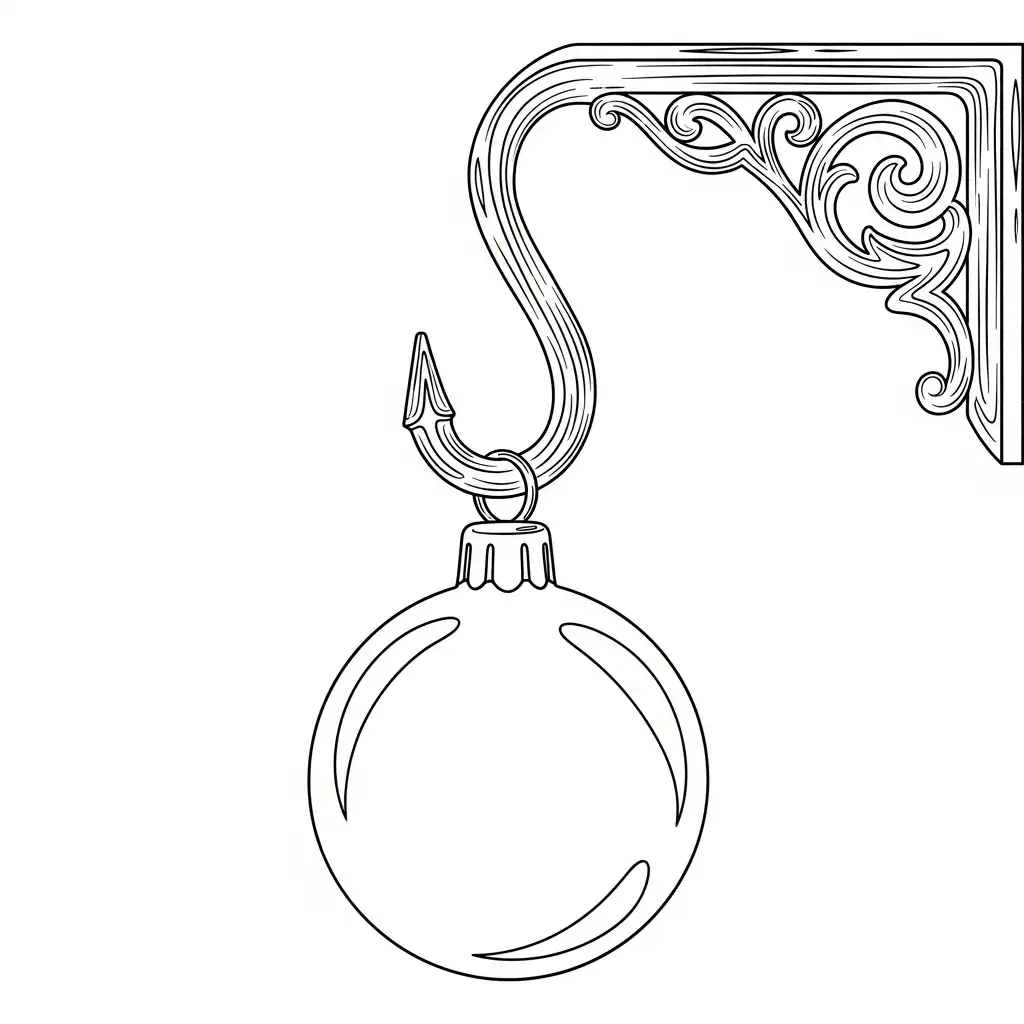 Esfera de Navidad para colorear para imprimir 1