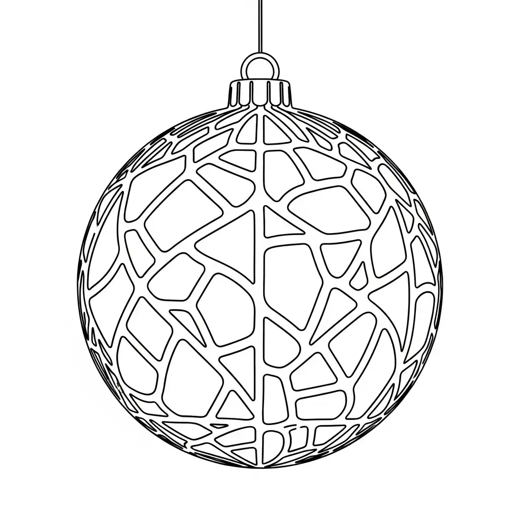 Esfera de Navidad de niño para colorear para imprimir