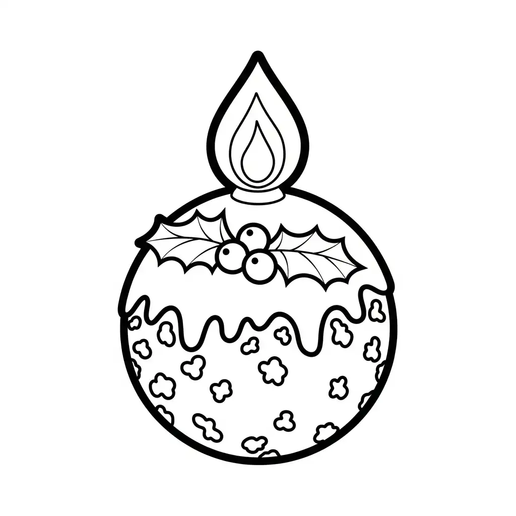 Esfera de Navidad para colorear gratis para imprimir