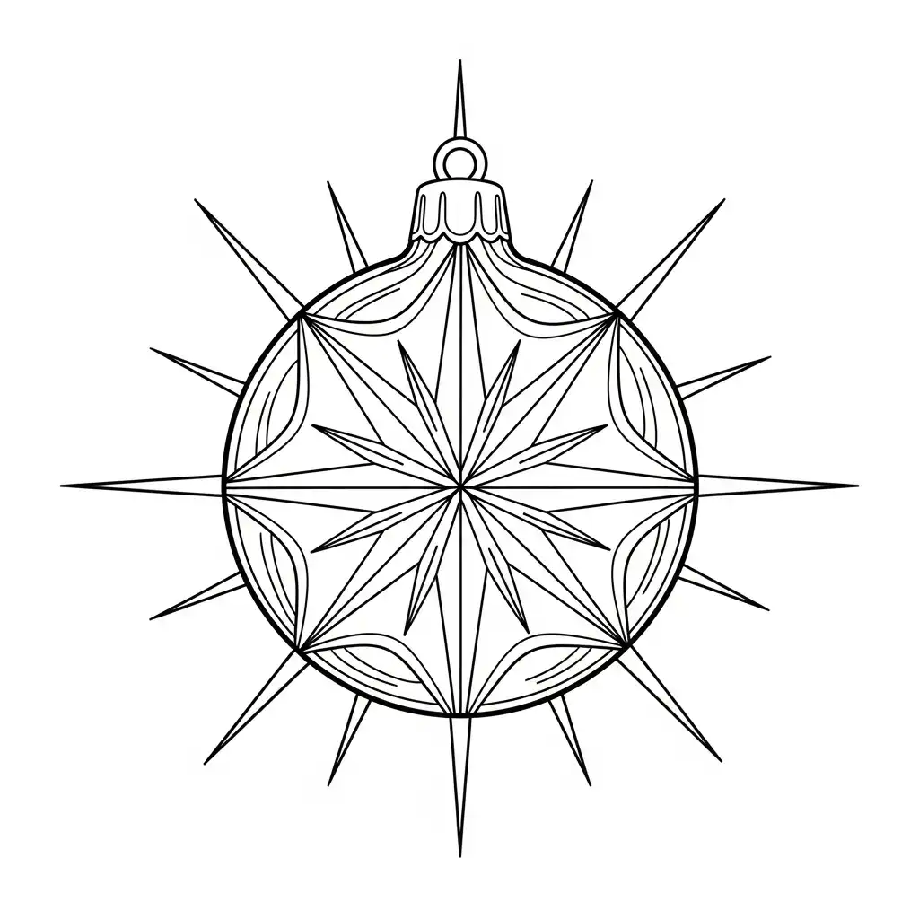 Esfera de Navidad para colorear para niño de 3 años