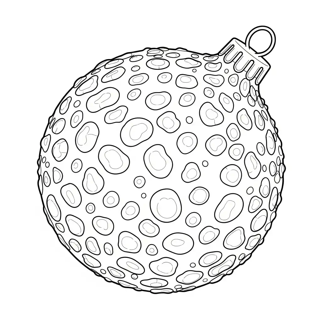 Esfera de Navidad para colorear en línea 1