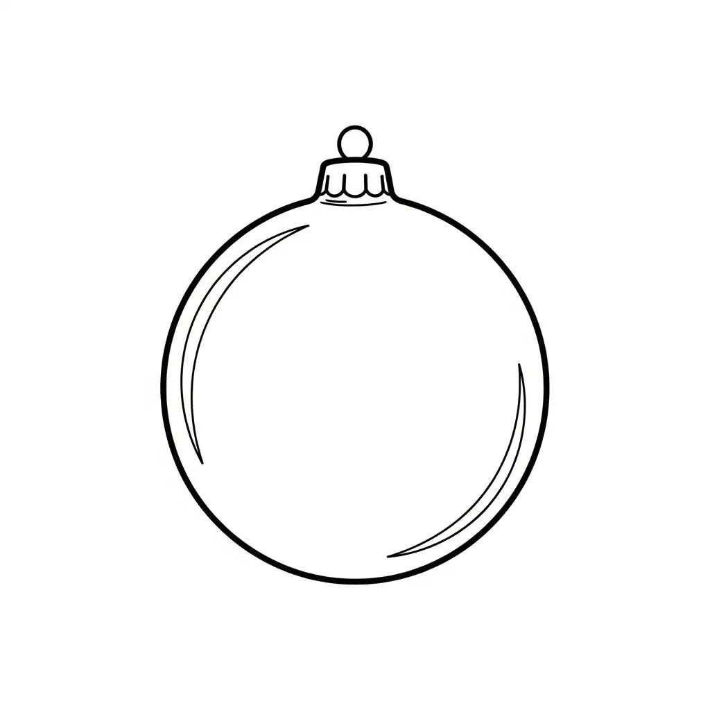 Esfera de Navidad para colorear para niño para imprimir