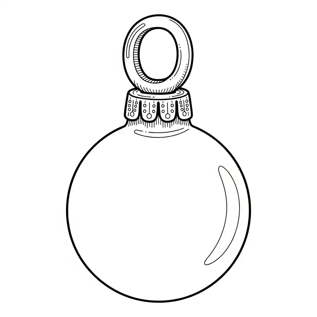 Esfera de Navidad para colorear para niño de 5 años