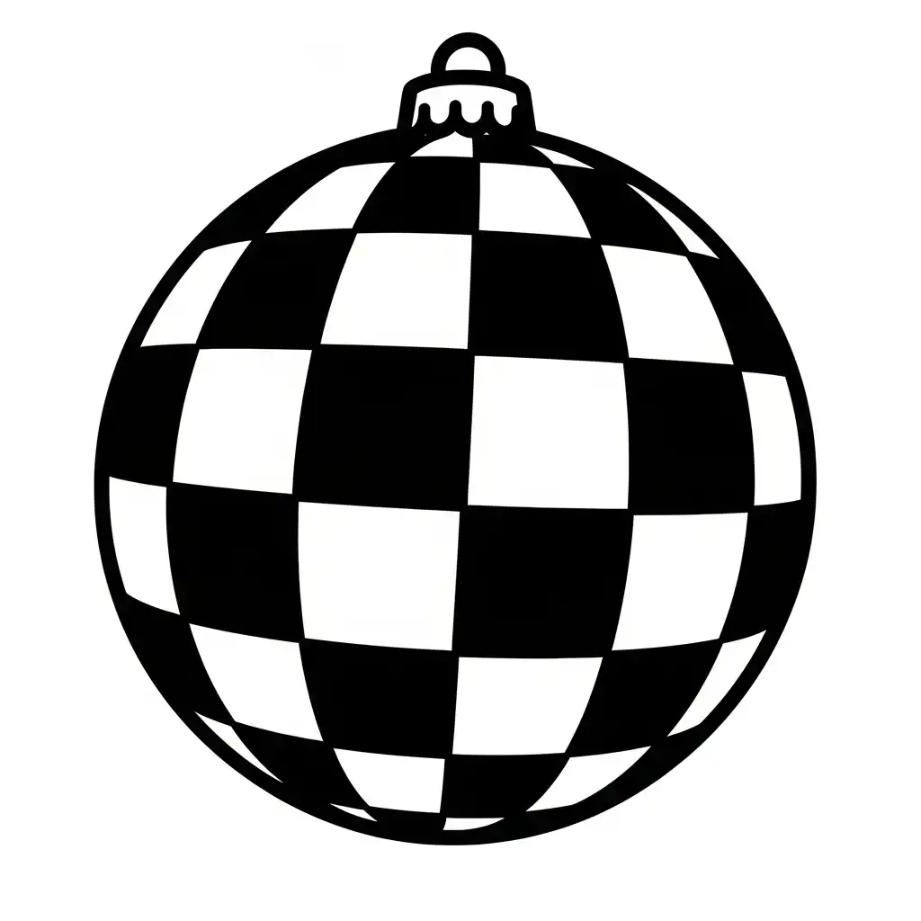 Esfera de Navidad para colorear para imprimir gratis 1