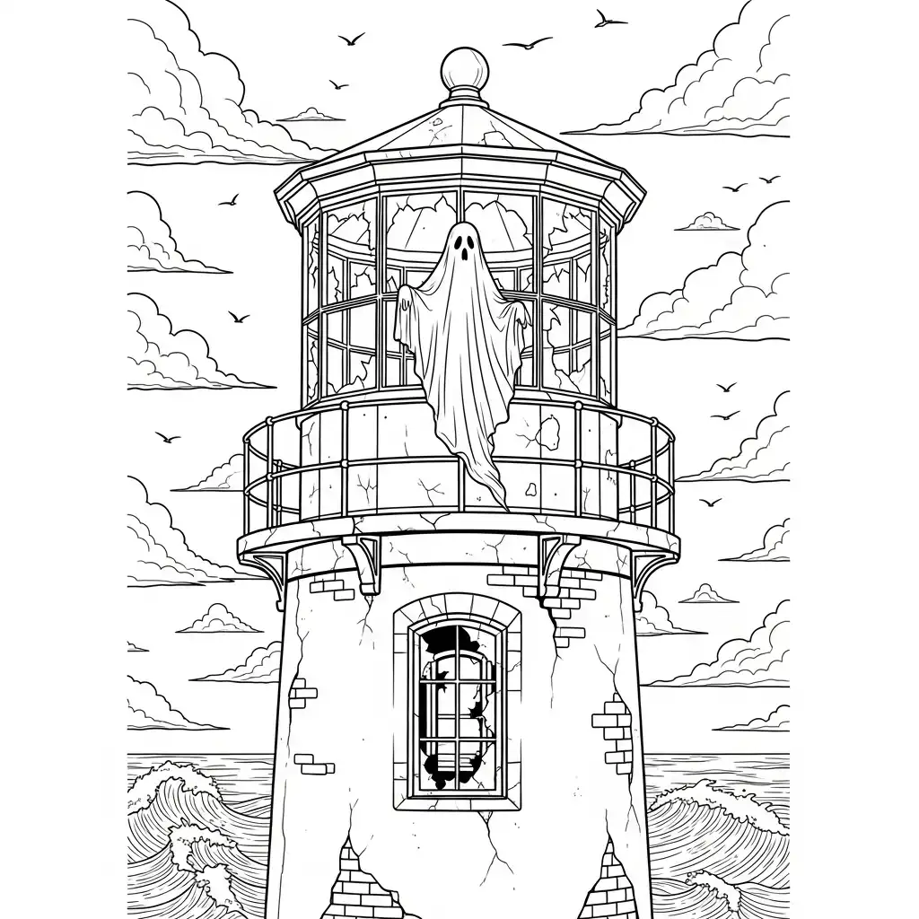 Fantasma para colorear para imprimir