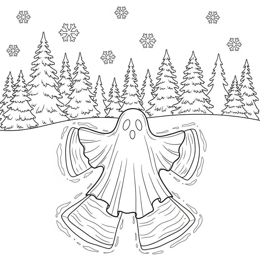 Fantasma de niño para colorear para imprimir