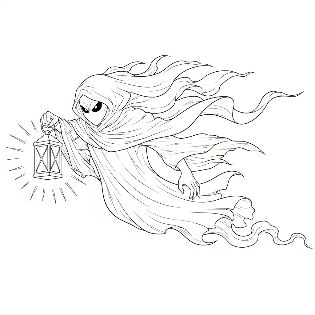 Fantasma para colorear en línea 1