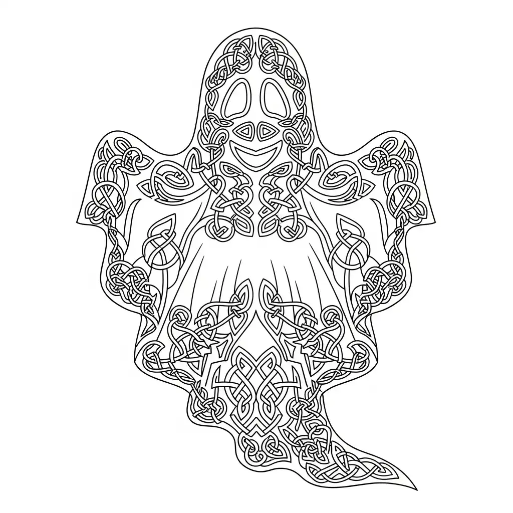 Fantasma para colorear para niño de 6 años