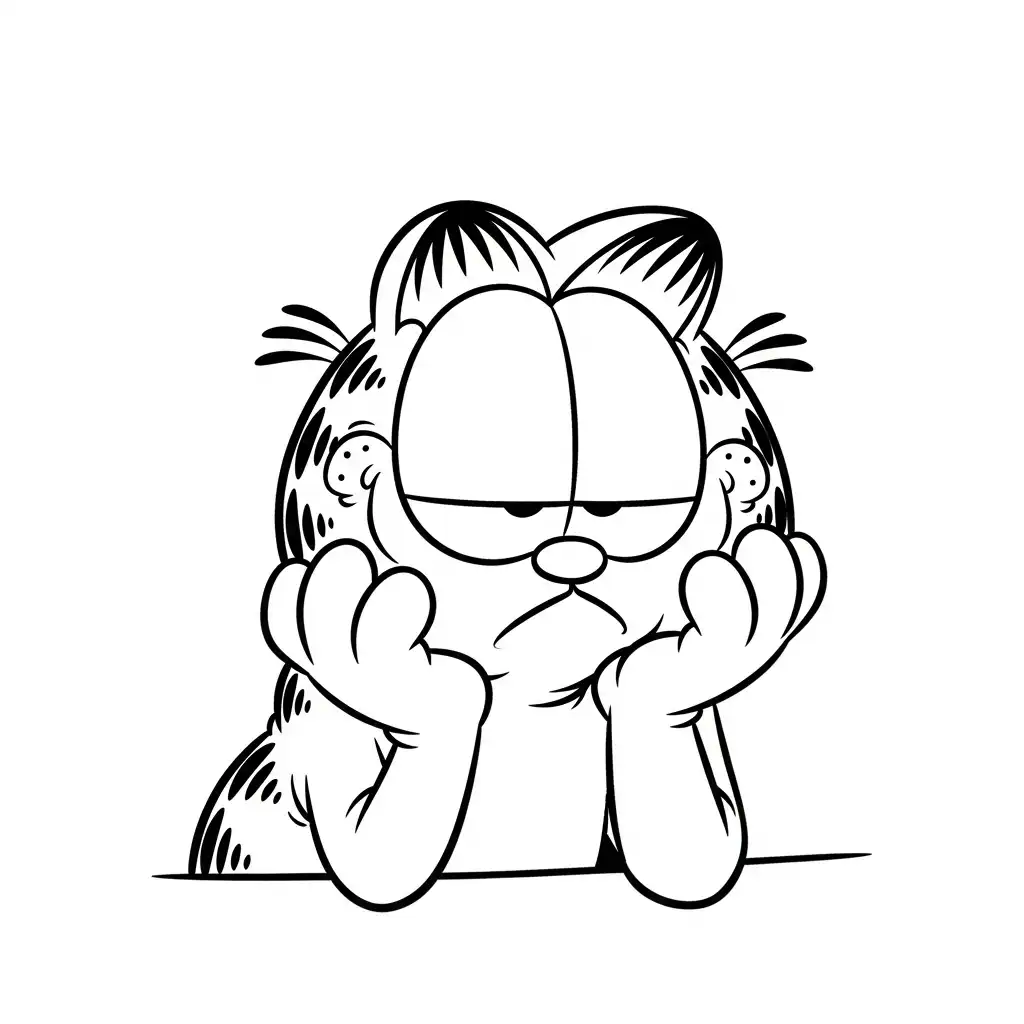 Garfield para colorear para imprimir pdf