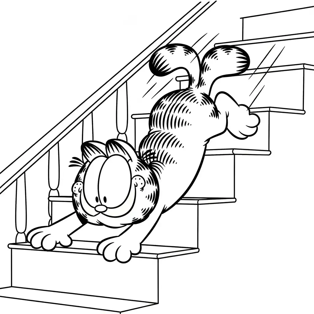 Garfield para colorear para imprimir a4