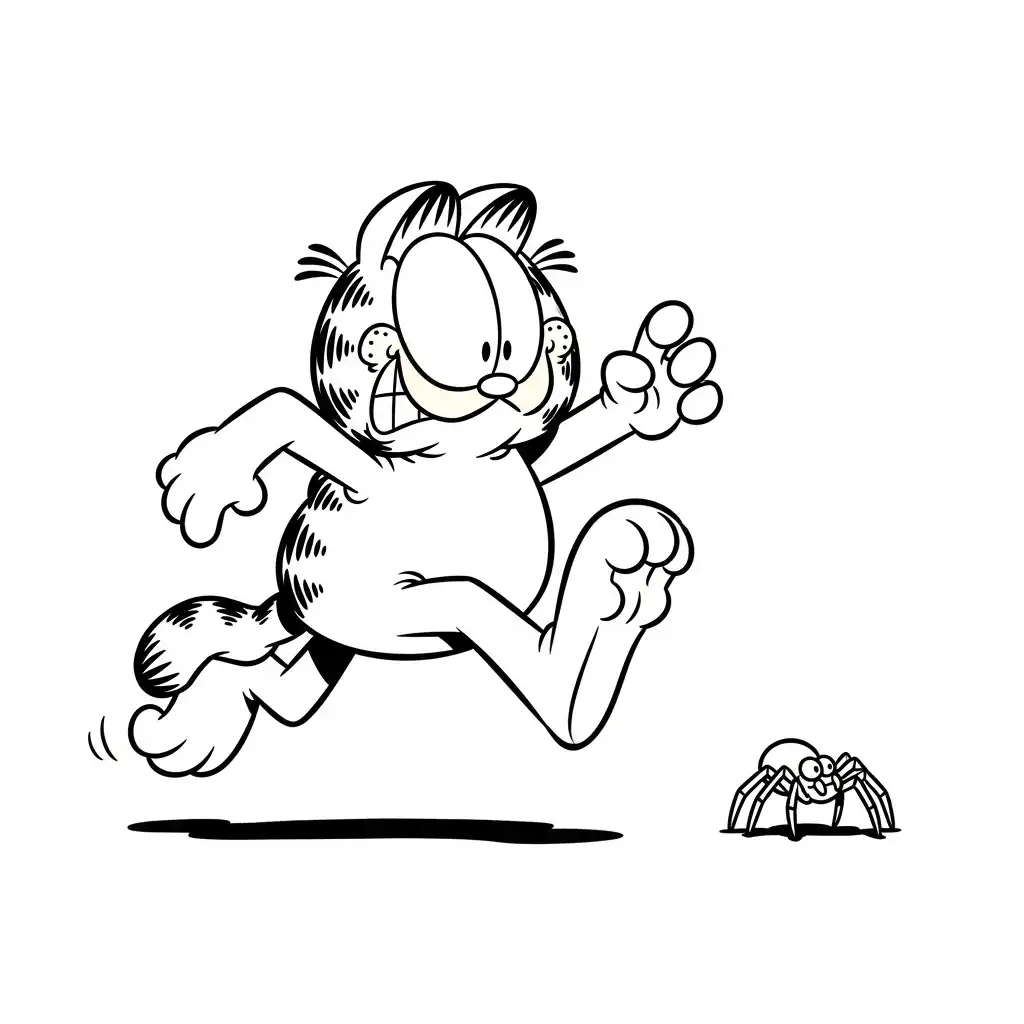 Garfield para colorear para imprimir para niños