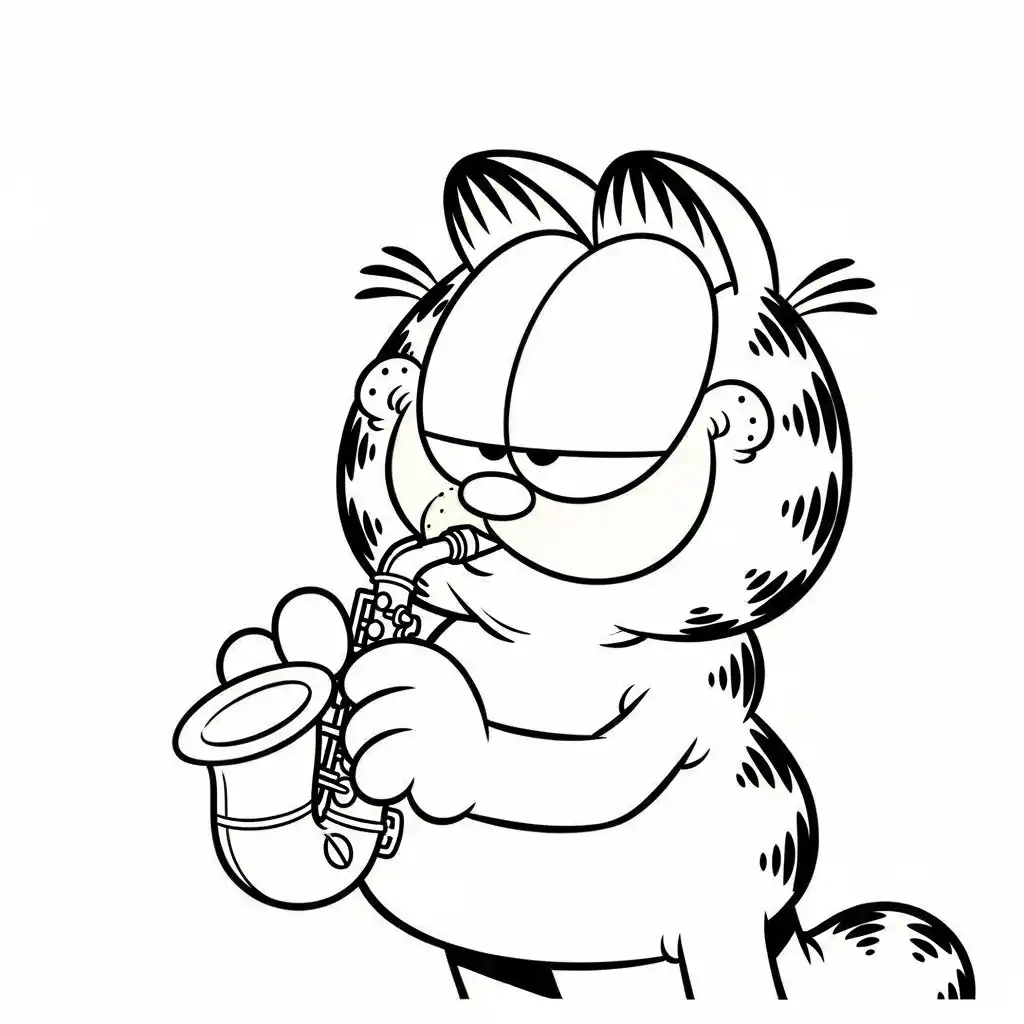 Garfield para colorear para descargar