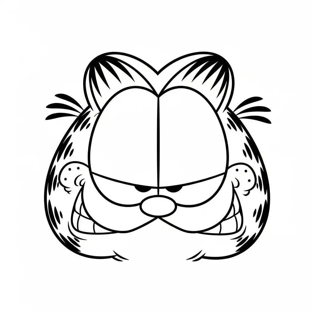 Garfield para colorear para imprimir para niño de 8 años