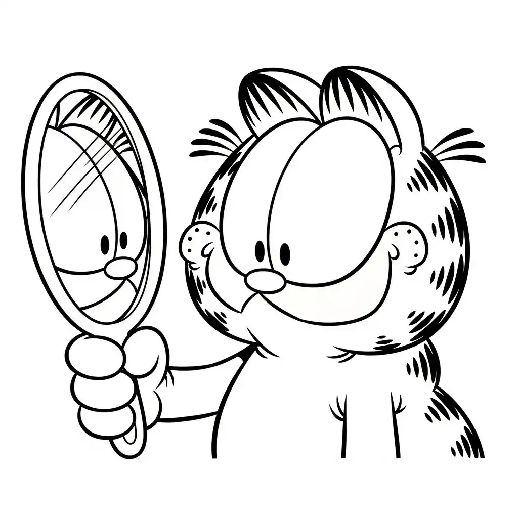 Garfield para colorear para niños para imprimir