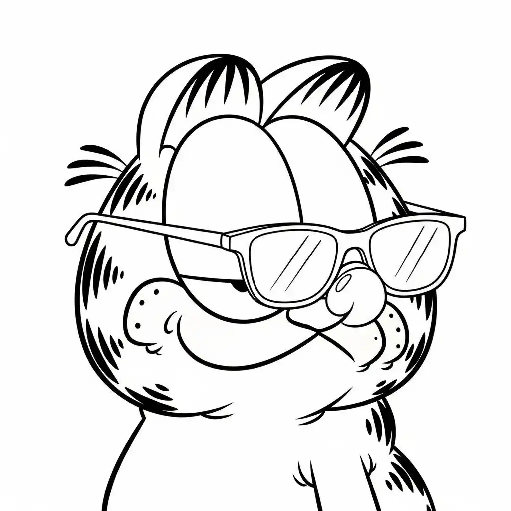 Garfield para colorear para bebé para imprimir