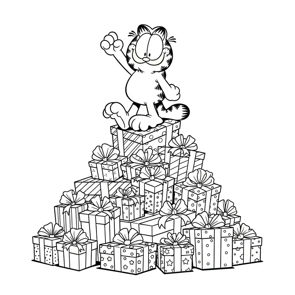 Garfield para colorear para imprimir para niño de 7 años