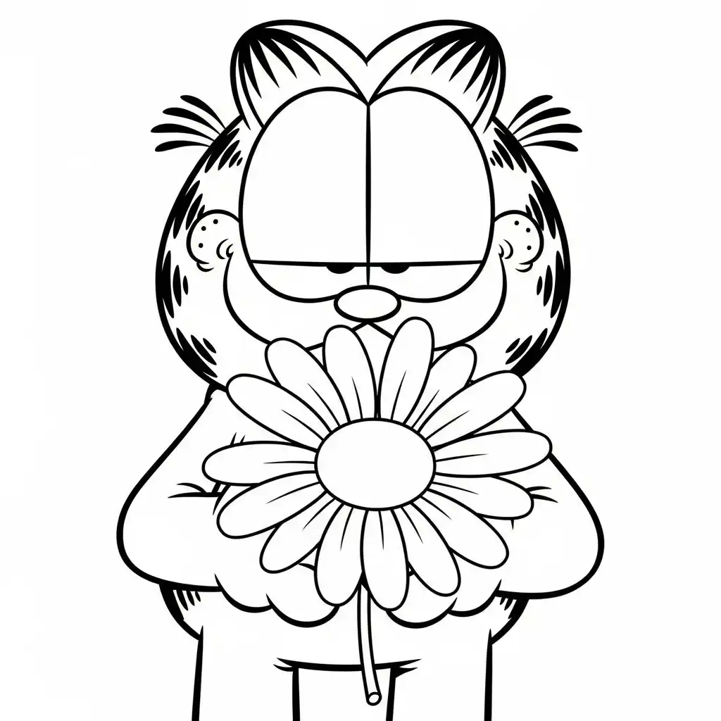 Garfield para colorear para imprimir para niño de 6 años