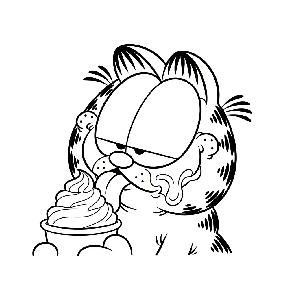 Garfield para colorear para primaria