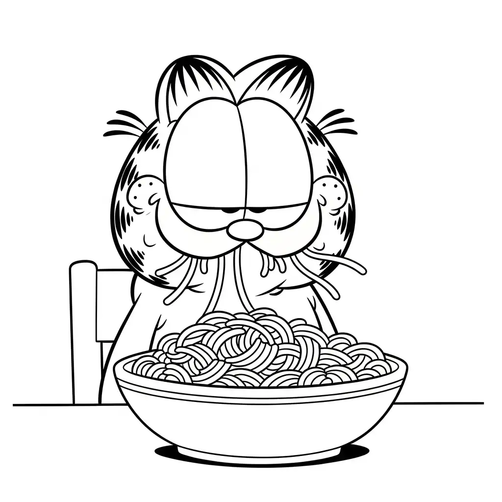 Garfield para colorear y aprendizaje 1