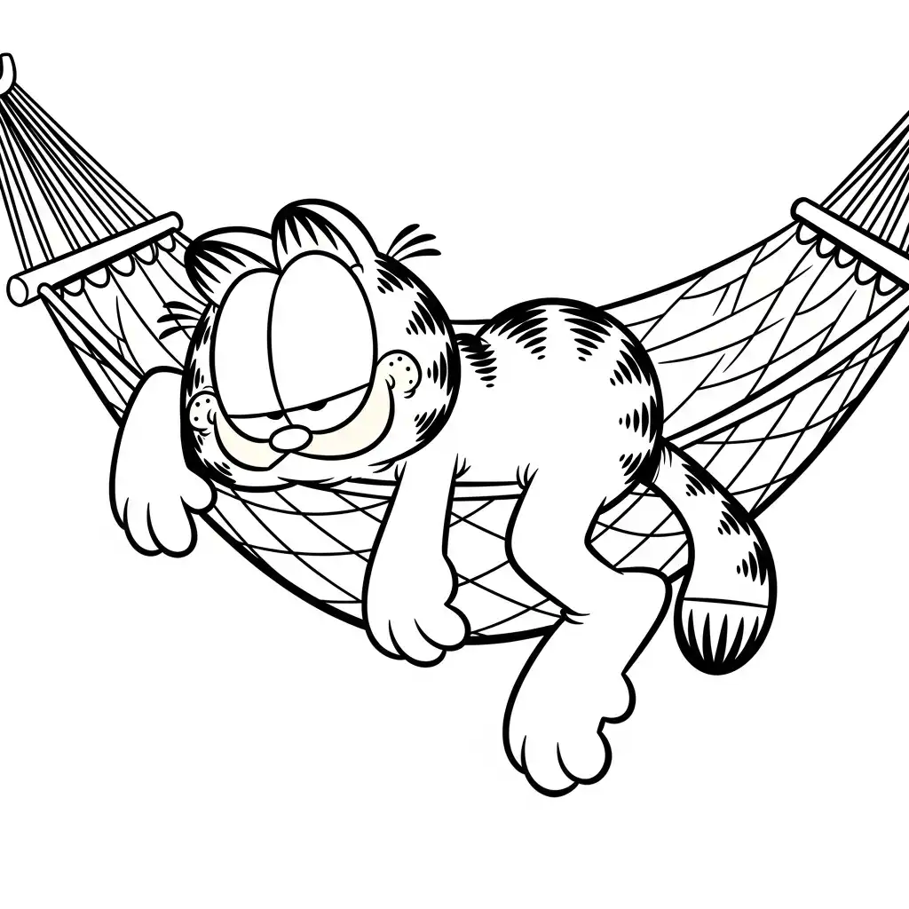 imprimir Garfield para colorear