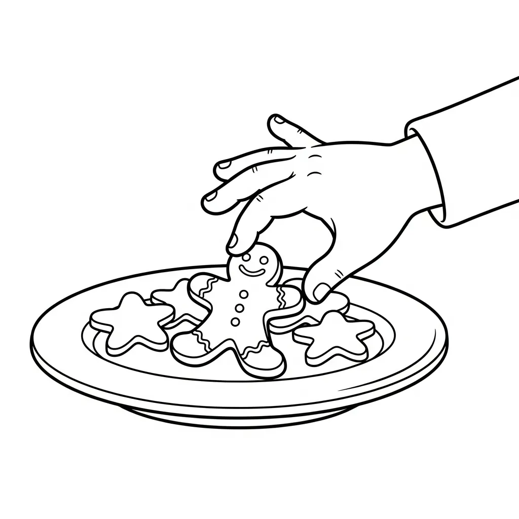 Hombre de Jengibre 10 para colorear para imprimir a4