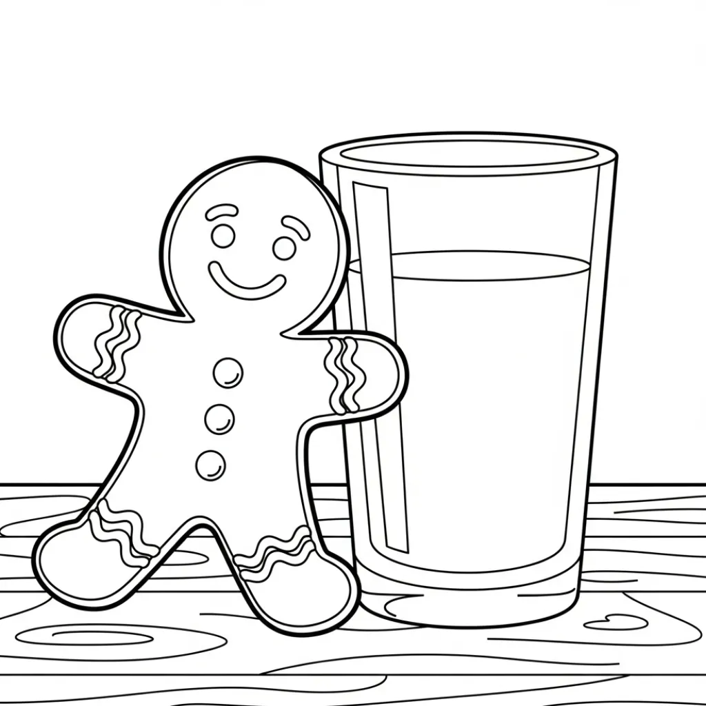 Hombre de Jengibre 12 para colorear para imprimir para niño de 8 años