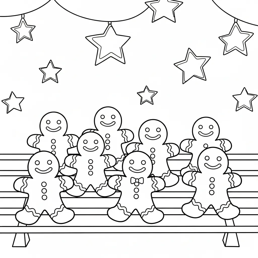 Hombre de Jengibre 14 para colorear para niño de 3 años